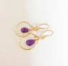 Earrings Irina - amethyst (E357)