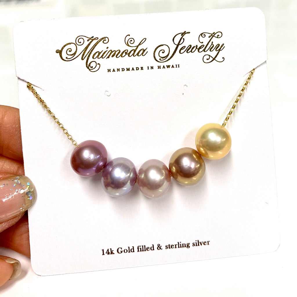 5 Edison pearls necklace