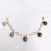 Bracelet ANUENUE - ombré Tahitian pearls (B556)