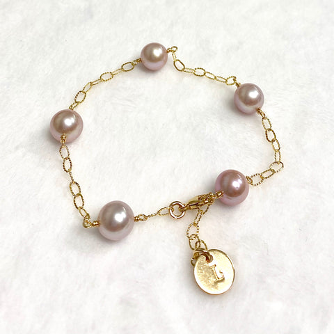 Bracelet Leilani - pink Edison pearls ( B 305)