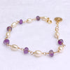 Bracelet GILLIA - amethyst & keshi pearls ( B563)
