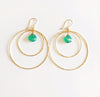 Earrings Rachel - green onyx (E408)