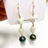 Pikake earrings- Tahitian pearl