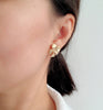 Large plumeria stud earrings (E559)