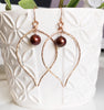 Earrings Riki - chocolate pearl (E223)