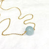 Aquamarine necklace (N377)