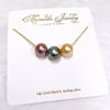 Necklace KRISTI - gold south sea, Edison &Tahitian pearls (N402)