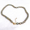 Necklace MARI - light green pearls (N399)