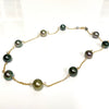 Necklace PUALANI - multicolor Tahitian pearls