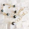 Earrings ABELLA - tahitian pearls (E533)