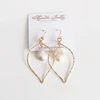 Earrings DOREE - drop shaped flat pearl