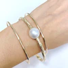 MOANI bangles set - white Edison pearl (B542)