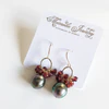 Earrings KIRA - garnet (E527)