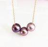 Necklace KRISTI - ombré Edison pearls (N322)