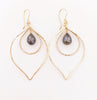 Earrings Kina - black  pearl (E337)