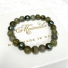 Stretchy bracelet - labradorite & Tahitian pearls (B478)
