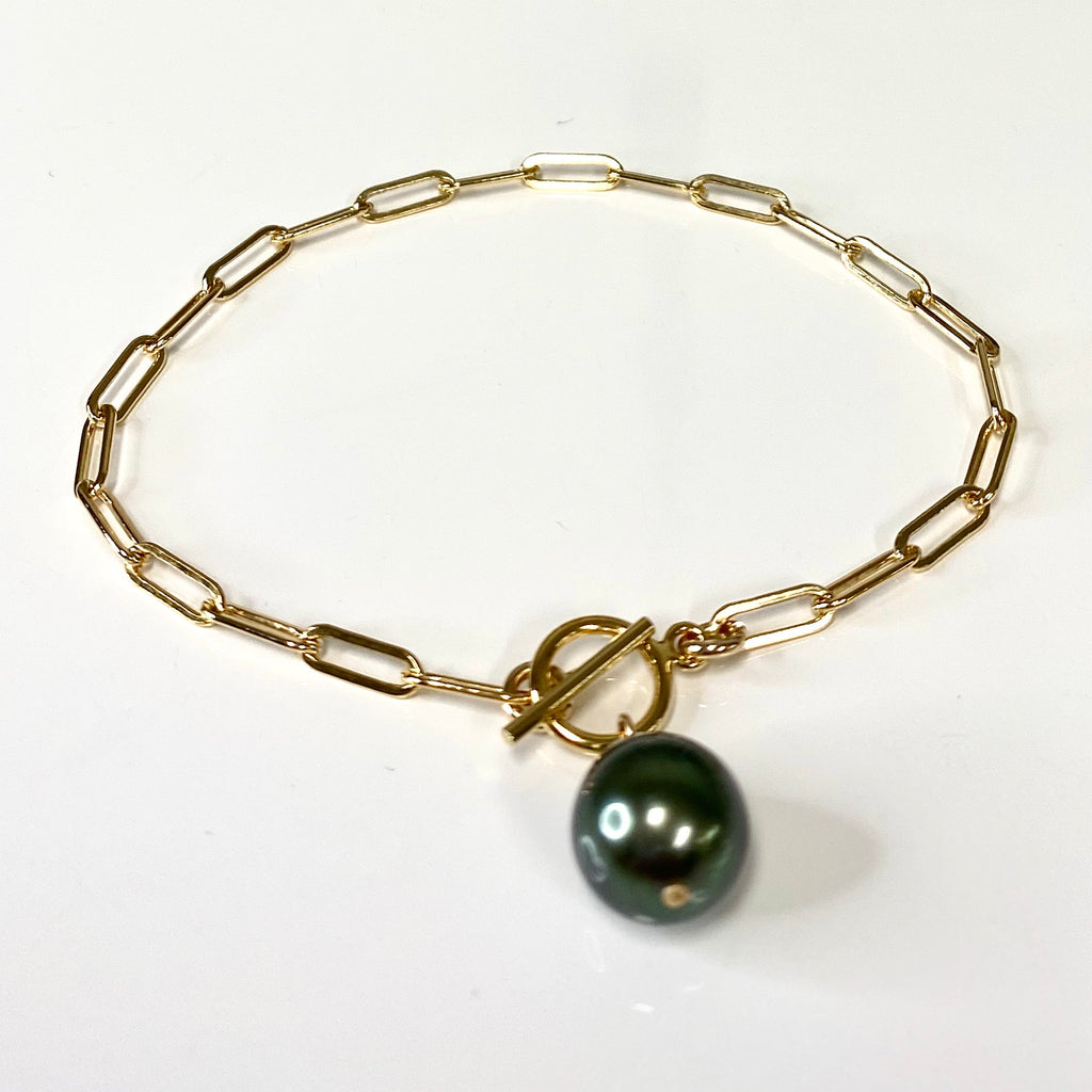 Bracelet ARIELLA - Tahitian pearl  (B451)