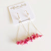 Earrings RIKO - pink coral branches (E111)