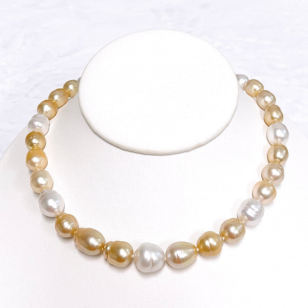 Necklace Jacqueline- gold south sea pearls (N360)