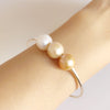 Bangle PAIGE - gold edison pearls (B255)