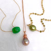 Necklace KEA - green jade bead (N382)
