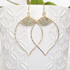 Earrings Malie - silver pyrite (E322)