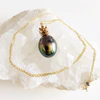 Pineapple tahitian pearl necklace (N302)