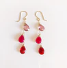 Earring Adele - garnet quartz (E121)