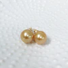 Earrings Momi - golden south sea pearls (E526)