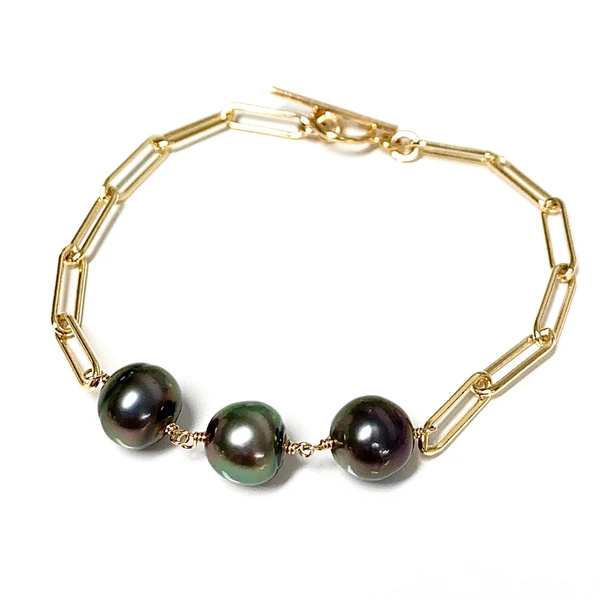 Bracelet LYLIA - Tahitian pearls (B443)