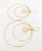 Earrings Rachel - pink chalcedony  (E248)