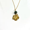 Hibiscus pendant necklace - Tahitian pearl ( N345)