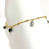 Keshi Tahitian pearl anklet - dangle pearls (B468)