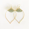 Earrings Malie- olive green quartz (E326)