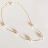 Necklace SIENNA - white Edison pearls (N292)