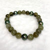 Stretchy bracelet - labradorite & Tahitian pearls (B478)