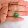 Necklace KEA - round jade bead (E437)