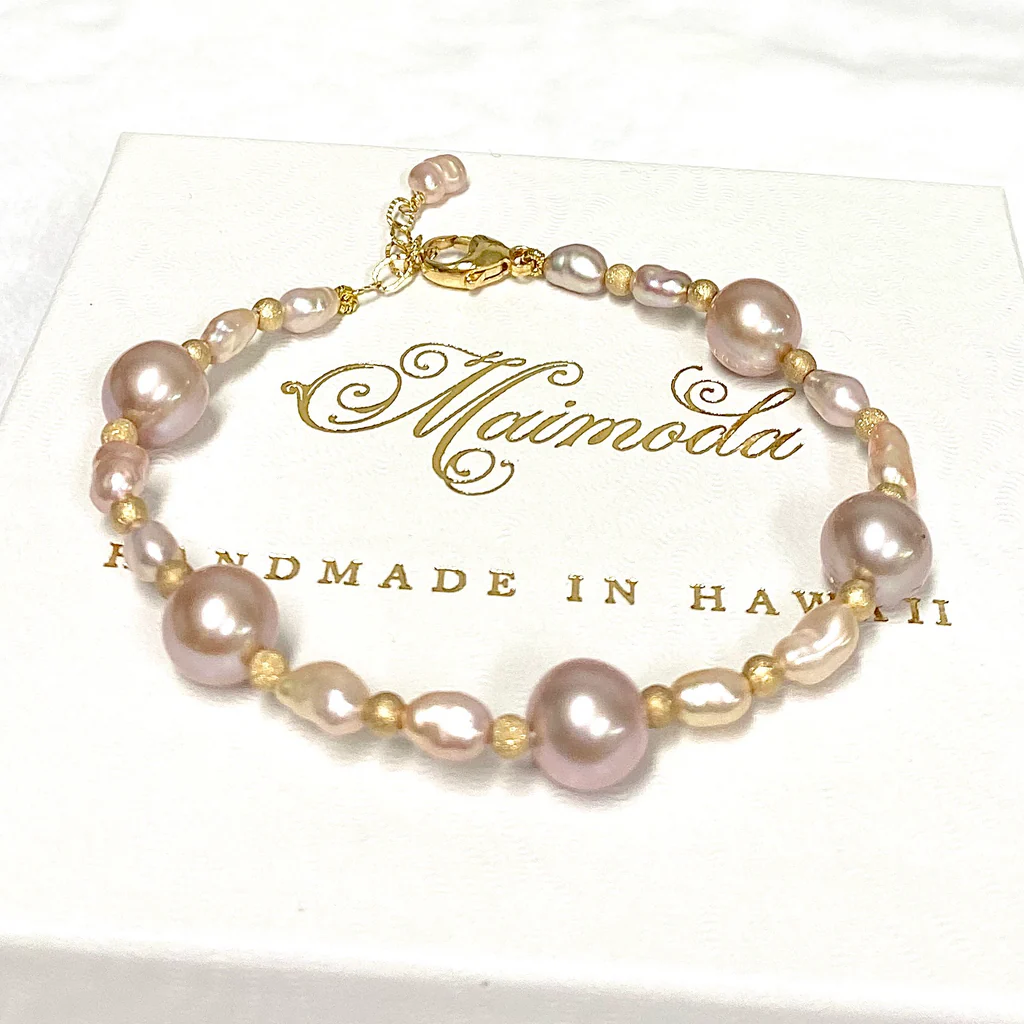 Bracelet ERIS - pink Edison pearls (B515)