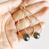 Earrings ETHEL - tahitian pearl (E524)