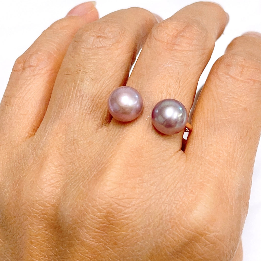Ring Adora - pink pearls (R216)
