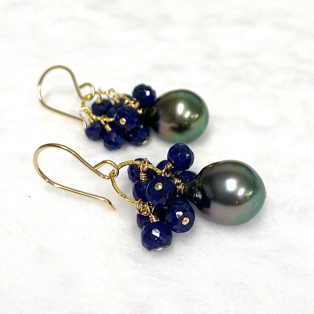 Earrings KIRA - sapphire (E562)