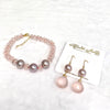 Bracelet LELA - Edison pearls & rose quartz (B485)