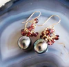 Earrings KIRA - garnet (E527)