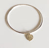 Monstera charm bangle (B364)