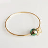 Maui charm bangle - tahitian pearl (B370)