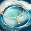 Monstera charm bangle (B364)