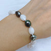 Bracelet LELA - keshi Tahitian pearls & mystic quartz (B486)