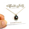 CZ Tahitian pearl necklace