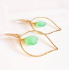 Earrings Doree - mint chalcedony (E347)