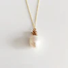 Pineapple pearl necklace - white pearl (N304)